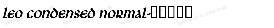 Leo Condensed Normal字体转换
